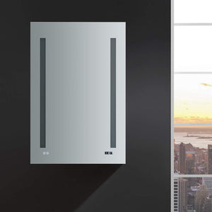 Fresca FMC012436-R Fresca Tiempo 24" Wide x 36" Tall Bathroom Medicine Cabinet w/ LED Lighting & Defogger