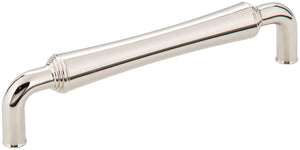 Jeffrey Alexander 537-128NI 128 mm Center-to-Center Polished Nickel Barrel Bremen 2 Cabinet Pull