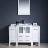 Fresca FVN62-122412GR-UNS Fresca Torino 48" Gray Modern Bathroom Vanity w/ 2 Side Cabinets & Integrated Sink