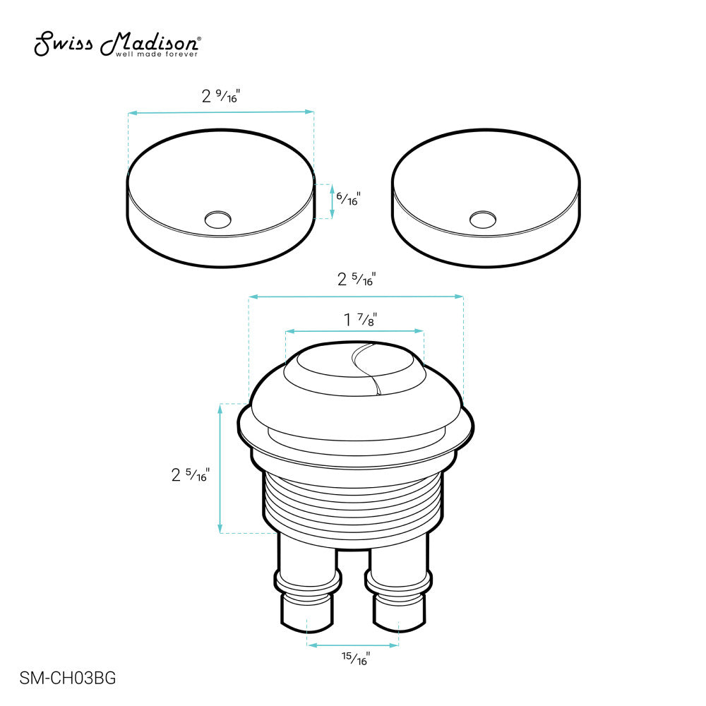 Toilet Hardware Rose Gold (SM-1T205HBG, SM-1T256HBG)