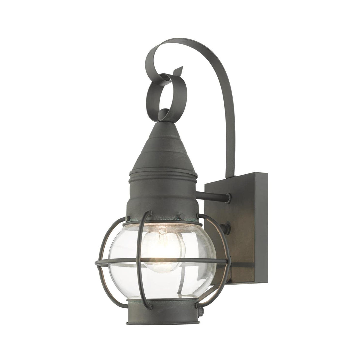 Livex Lighting 26900-61 Newburyport 1 Light 14 inch Charcoal Outdoor Wall Lantern