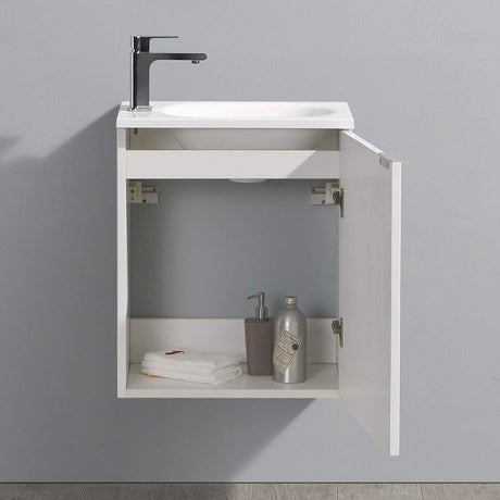 Fresca FCB8003WH-I Fresca Valencia 20" Glossy White Wall Hung Modern Bathroom Vanity