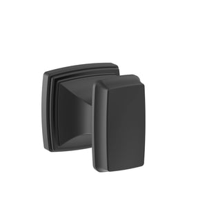 Amerock BH36030MB Matte Black Single Robe Hook 2-1/8 in. (54 mm) Length Towel Holder Revitalize Towel Hook for Bathroom Bathroom Hardware Bath Accessories