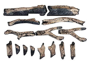 Amantii DESIGN-MEDIA-14PCE RUSTIC - 14 Piece Deluxe Media Kit Includes: 14 logs, stones, pebbles & embers