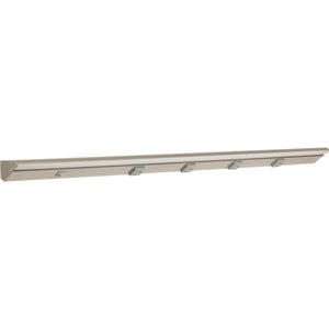 Task Lighting LP36QD12NDGSN40 36-1/2" 1200 Lumen Direct Voltage DV Lighted Power Strip, Satin Nickel Finish, Grey Receptacles, 4000K Cool White