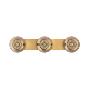 Kuzco VL57532-BG/CP SAMAR 3 HEAD 32" VANITY BRUSHED GOLD TRANSITION COPPER GLASS E26 60WX3