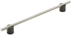 Amerock Cabinet Pull Matte Black/Silver Champagne 10-1/16 inch (256 mm) Center to Center Transcendent 1 Pack Drawer Pull Drawer Handle Cabinet Hardware