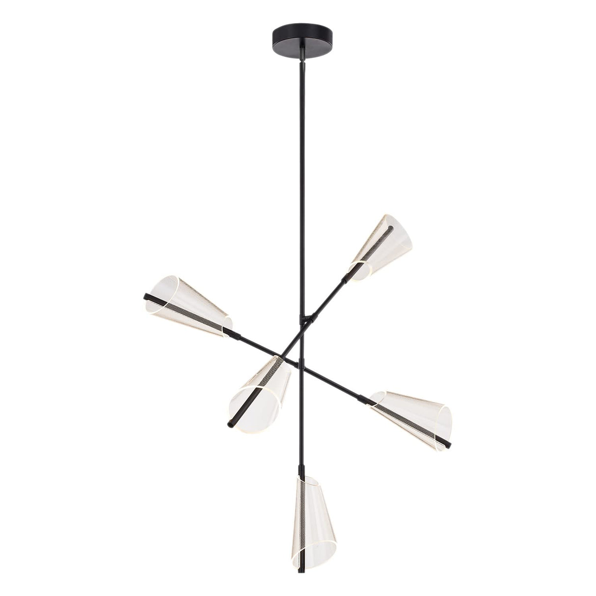 Kuzco CH62737-BG/LG MULBERRY 37" CH BRUSHED GOLD LIGHT GUIDE  67W LED 90 3000K DC LED