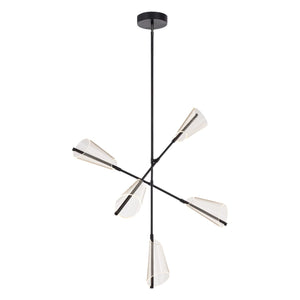 Kuzco CH62737-BK/LG MULBERRY 37" CH BLACK LIGHT GUIDE  67W LED 90 3000K DC LED