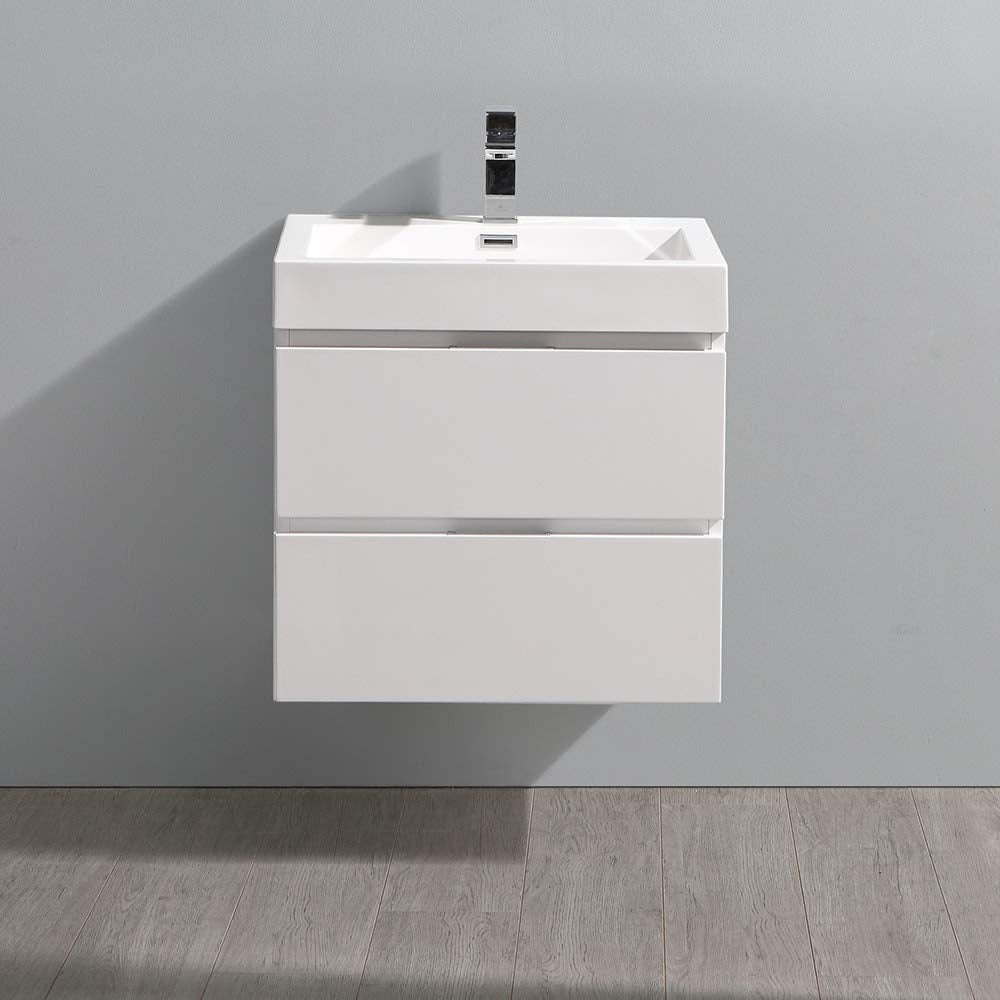 Fresca FCB8324GG-I Fresca Valencia 24" Dark Slate Gray Wall Hung Modern Bathroom Vanity