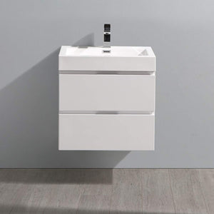 Fresca FCB8324GG-I Fresca Valencia 24" Dark Slate Gray Wall Hung Modern Bathroom Vanity
