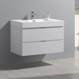 Fresca FCB8336GG-I Fresca Valencia 36" Dark Slate Gray Wall Hung Modern Bathroom Vanity