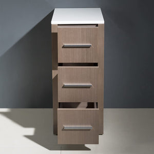 Fresca FST6212GO Fresca Torino 12" Gray Oak Bathroom Linen Side Cabinet
