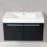 Fresca FCB8090WH-I Fresca Vista 36" White Modern Bathroom Base Cabinet w/ Integrated Sink