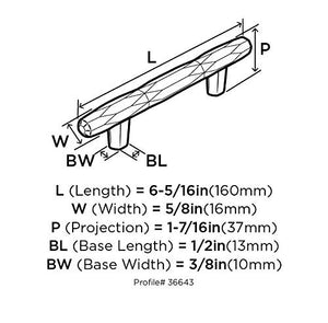 Amerock Cabinet Pull Oil Rubbed Bronze 3-3/4 inch (96 mm) Center to Center St. Vincent 1 Pack Drawer Pull Drawer Handle Cabinet Hardware
