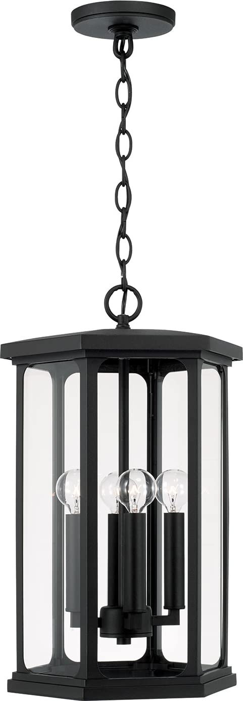 Capital Lighting 946642BK Walton 4 Light Outdoor Hanging Lantern Black