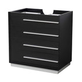 Fresca FCB8030BW Fresca Livello 30" Black Modern Bathroom Cabinet