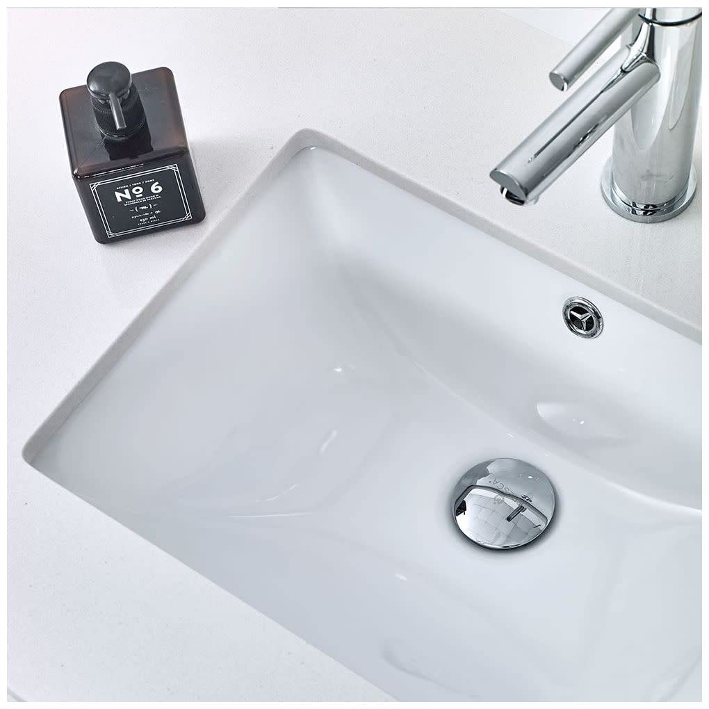 Fresca FCB6136RBL-UNS-L-CWH-U Fresca Lucera 36" Royal Blue Wall Hung Modern Bathroom Cabinet w/ Top & Undermount Sink - Left Version