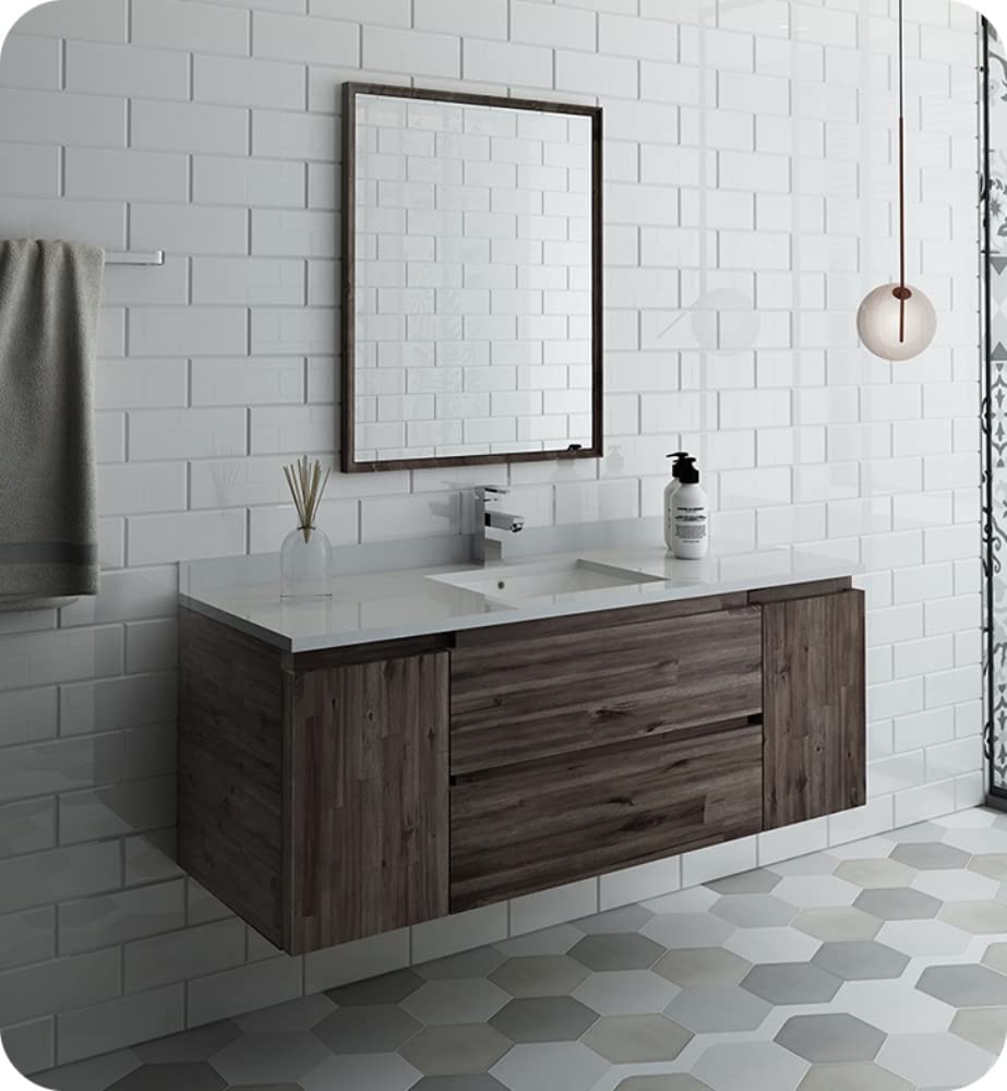 Fresca FVN31-123012ACA Fresca Formosa 54" Wall Hung Modern Bathroom Vanity w/ Mirror