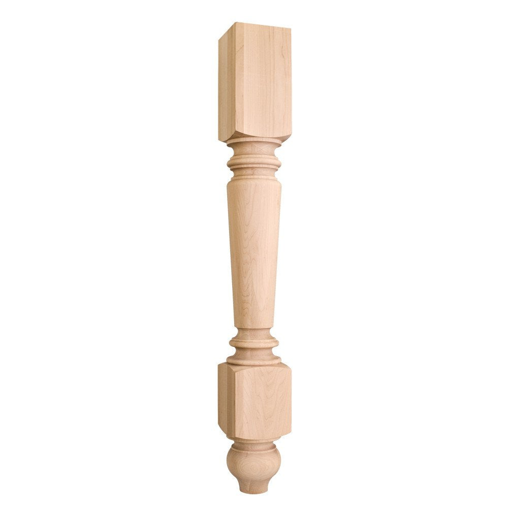 Hardware Resources P15ALD 4-1/2" W x 4-1/2" D x 35-1/2" H Alder Turned Leg