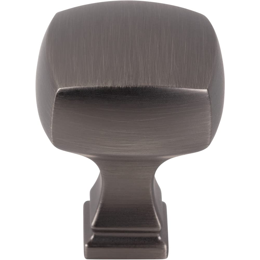 Jeffrey Alexander 278BNBDL 1-1/8" Overall Length Brushed Pewter Square Audrey Cabinet Knob