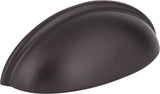 Elements 2981MB 3" Center-to-Center Matte Black Florence Cabinet Cup Pull
