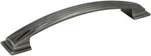 Jeffrey Alexander 535-160BNB 160 mm Center-to-Center Brushed Black Nickel Square Geometric Pattern Aberdeen Cabinet Pull