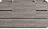 Fresca FCB9360MGO-S Fresca Lazzaro 60" Gray Wood Free Standing Single Sink Modern Bathroom Cabinet