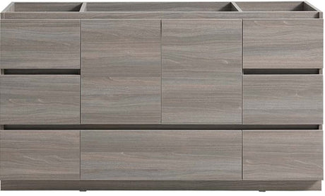 Fresca FCB9360MGO-S Fresca Lazzaro 60" Gray Wood Free Standing Single Sink Modern Bathroom Cabinet