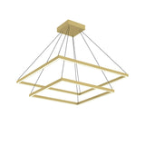 Kuzco CH88232-WH PIAZZA 2 LAYER 32" CHANDELIER WH TEXTURED DOWN ONLY 930 TRIAC 120 116W