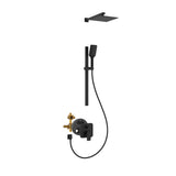 PULSE ShowerSpas 3008-MB-1.8GPM Matte Black Combo Shower System, 1.8 GPM