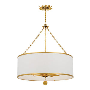 Broche 8 Light Antique Gold Chandelier 515-GA
