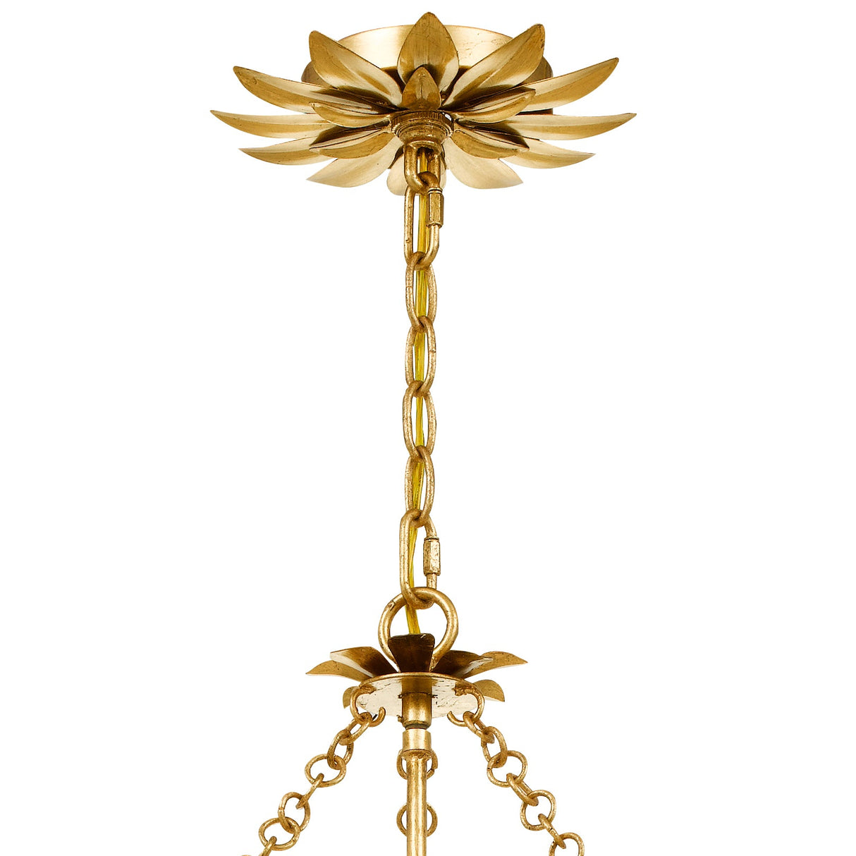 Broche 8 Light Antique Gold Chandelier 515-GA