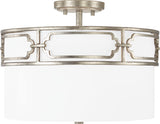 Capital Lighting 243431AS Merrick 3 Light Semi-Flush Antique Silver