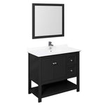 Fresca FVN2340BL Fresca Manchester 42" Black Traditional Bathroom Vanity w/ Mirror