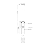 Kuzco PD21703-BK LED PNT (LENA) BLACK CL GLASS
