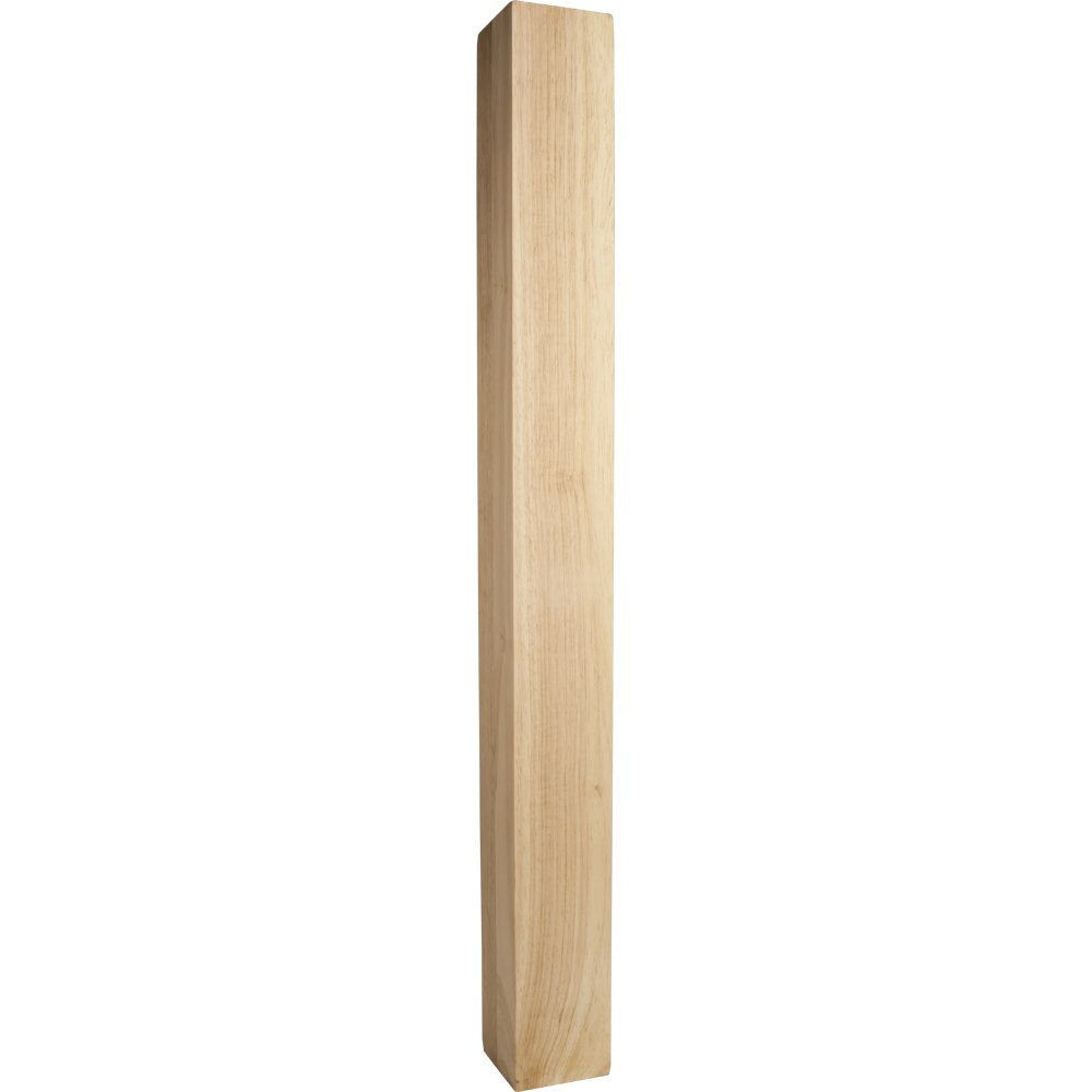 Hardware Resources P42-42RW 3-1/2" W x 3-1/2" D x 42" H Rubberwood Square Post