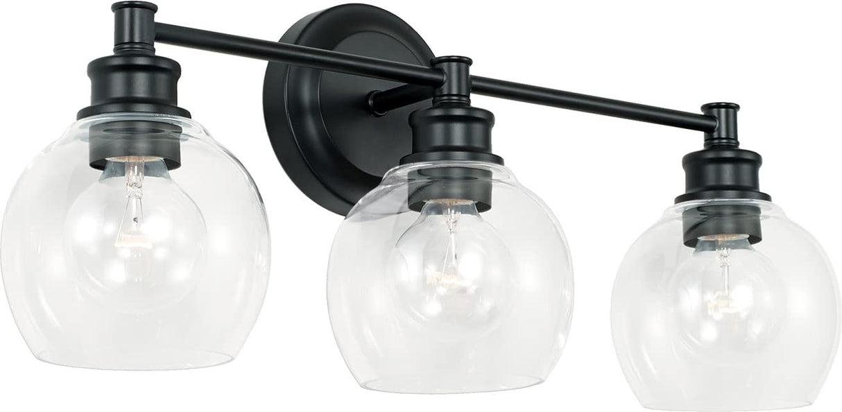 Capital Lighting 121131MB-426 Mid Century 3 Light Vanity Matte Black