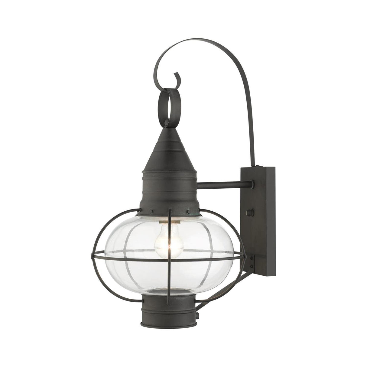 Livex Lighting 26904-61 Newburyport 1 Light 21 inch Charcoal Outdoor Wall Lantern