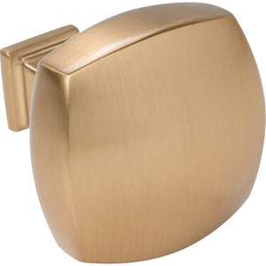 Jeffrey Alexander 278L-SBZ 1-3/8" Overall Length Satin Bronze Square Audrey Cabinet Knob