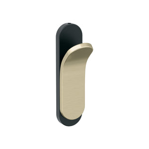Amerock HBX37012MBBBZ Unison Single Prong Decorative Wall Hook Matte Black/Golden Champagne Hook for Coats, Hats, Backpacks, Bags Hooks for Bathroom, Bedroom, Closet, Entryway, Laundry Room
