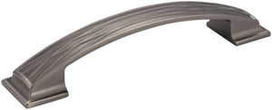 Jeffrey Alexander 535-128BNBDL 128 mm Center-to-Center Brushed Pewter Square Geometric Pattern Aberdeen Cabinet Pull