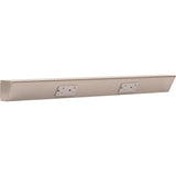 Task Lighting TR24-2GD-P-SN 24" TR Series Angle Power Strip, Satin Nickel Finish, Grey Receptacles