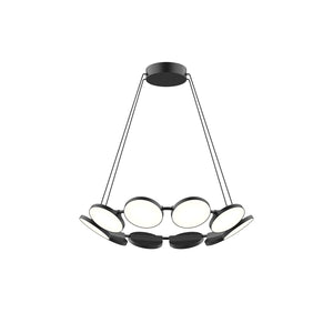 Kuzco CH72225-BK NOVEL 25" CHANDELIER BLACK 75W 120VAC WITH LED DRIVER 3000K 90CRI