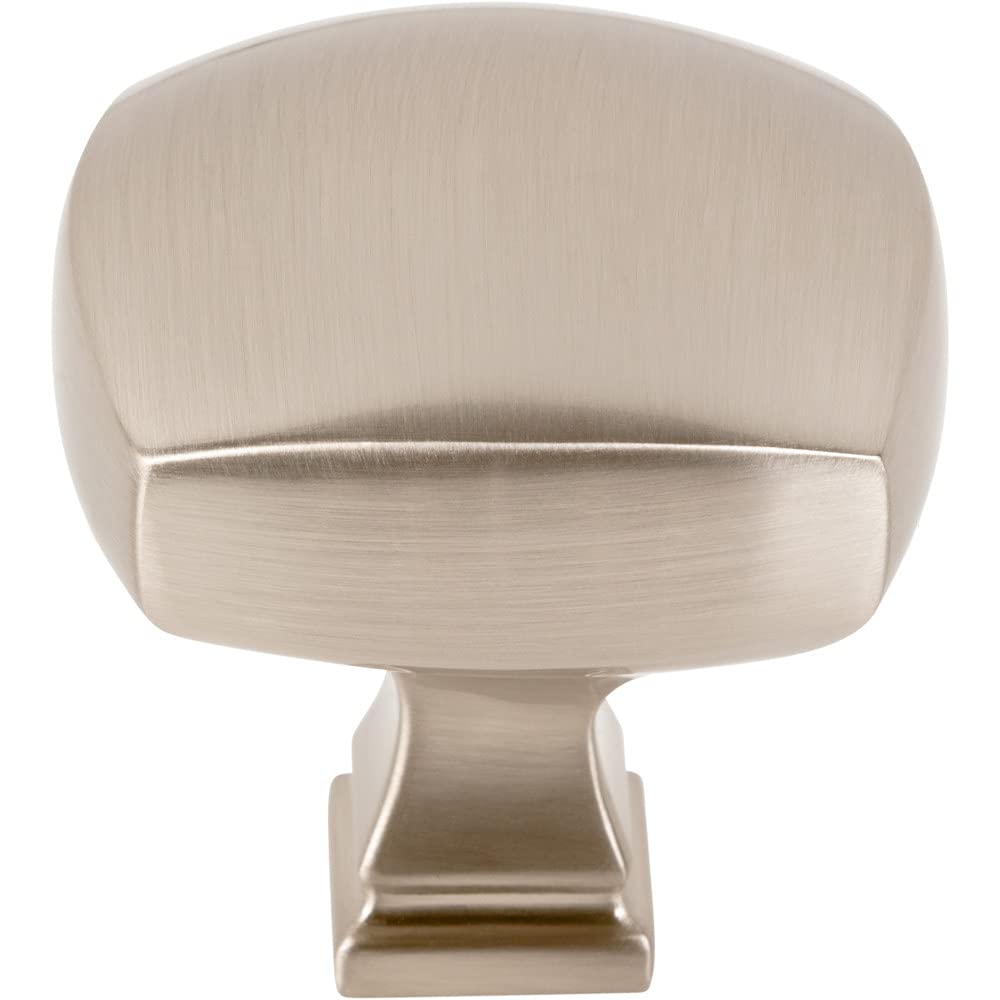 Jeffrey Alexander 278L-SN 1-3/8" Overall Length Satin Nickel Square Audrey Cabinet Knob