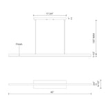 Kuzco LP10345-WH VEGA 45" LP White 120V ELV LED 3000K 90CRI 32W