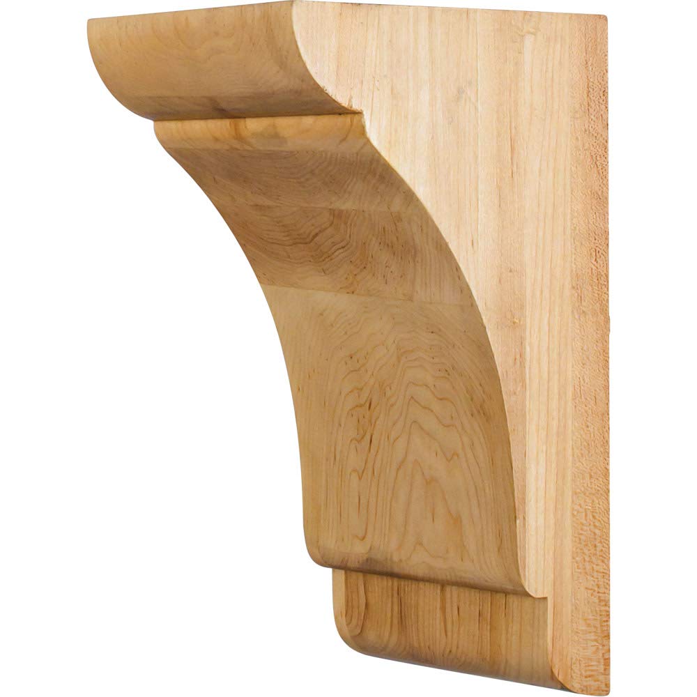Hardware Resources COR33-2HMP 5" W x 6" D x 10" H Hard Maple Minimalist Corbel