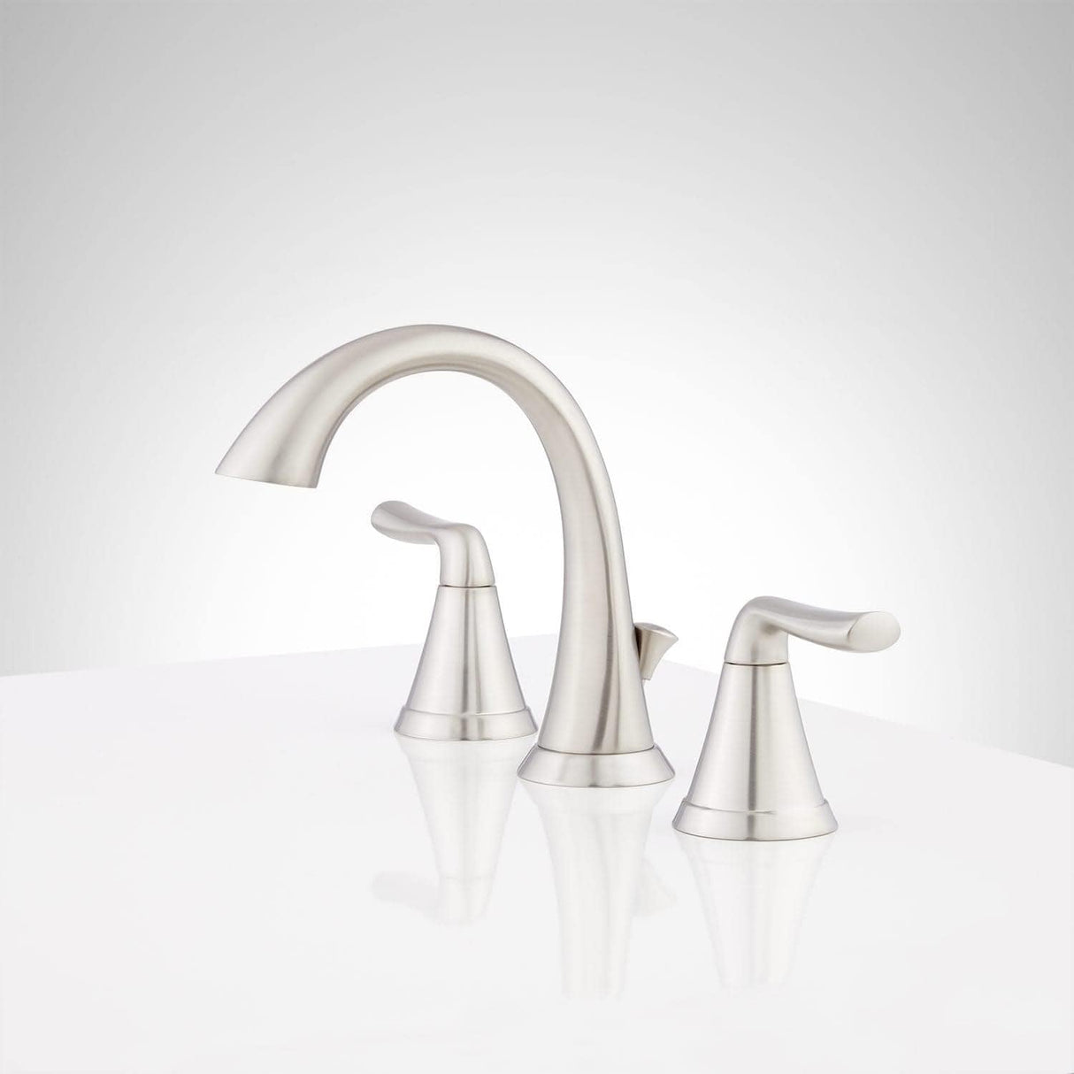 Signature Hardware 447900 Provincetown 1.2 GPM Widespread Bathroom Faucet with Metal Lever Handles and Pop-Up Drain Assembly