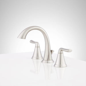 Signature Hardware 447900 Provincetown 1.2 GPM Widespread Bathroom Faucet with Metal Lever Handles and Pop-Up Drain Assembly