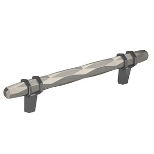 Amerock Cabinet Pull Satin Nickel/Black Chrome 5-1/16 inch (128 mm) Center-to-Center London 1 Pack Drawer Pull Drawer Handle Cabinet Hardware